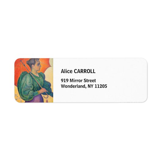 ポール・シニャック - パラソルを持つ女性 ラベル (正面)