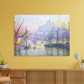 ポール・シニャック - マルセイ ル・ノートルダム・ド・ラ・ギャルド キャンバスプリント (インサイチュ (リビング))