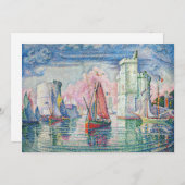 ポール・シニャック - ラ・ロシェルの港の入口 招待状 (正面/裏面)