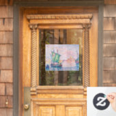 ポール・シニャック - ヴェネツィア、ピンクの雲 ウィンドウサイン (ホームデコレーション)