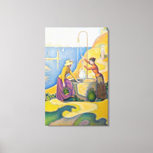 ポール・シニャック - 井戸の女性たち キャンバスプリント (正面)