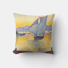 ポール・シニャック - 夕焼けの港、作品236 クッション