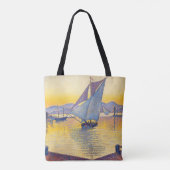 ポール・シニャック - 夕焼けの港、作品236 トートバッグ (裏面)