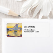 ポール・シニャック - 夕焼けの港、作品236 ラベル (インサイチュ)