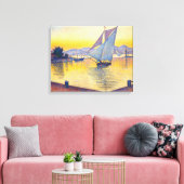 ポール・シニャック - 日没の港、オプス236 キャンバスプリント (インサイチュ (リビング))