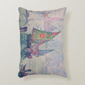 ポール・シニャック - 緑の帆 アクセントクッション (正面(垂直))