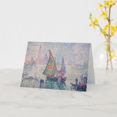 ポール・シニャック - 緑の帆 カード (黄色い花)