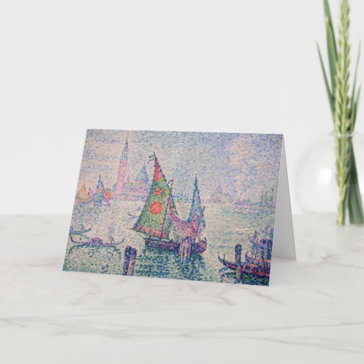 ポール・シニャック - 緑の帆 カード (正面)