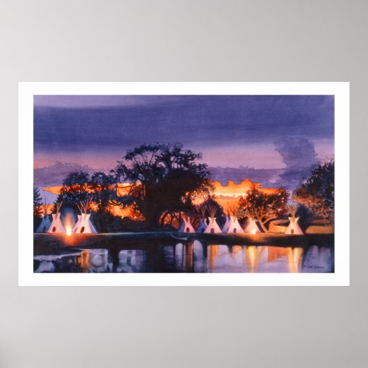 ポール・ジャクソン「合議火」水彩 ポスター (正面)