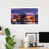 ポール・ジャクソン「合議火」水彩 ポスター (ホームオフィス)