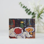 ポール・セザンによるさくらんぼと桃との静物生活 ポストカード (スタンド正面)