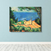 ポール・セザンヌによってエスタケから見られるマルセイユ湾 キャンバスプリント (インサイチュ (ウッドフロア))