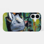 ポール・セザンヌによる画家のアトリエ iPhone 16ケース (裏面横)