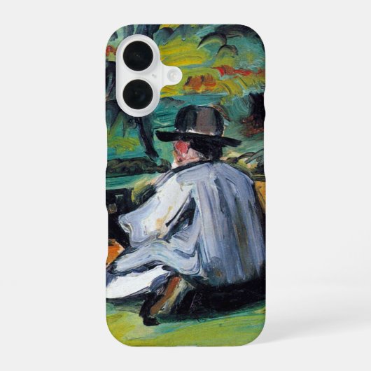 ポール・セザンヌによる画家のアトリエ iPhone 16ケース (裏面)