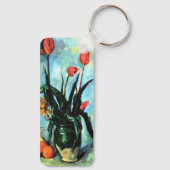 ポール・セザンヌによる花瓶のチューリップヴィンテージ・アート キーホルダー (裏面)