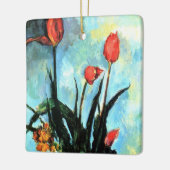 ポール・セザンヌによる花瓶のチューリップヴィンテージ・アート セラミックオーナメント (左)