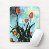 ポール・セザンヌによる花瓶のチューリップヴィンテージ・アート マウスパッド (マウス)