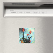 ポール・セザンヌによる花瓶のチューリップヴィンテージ・アート マグネット (インサイチュ (食洗機))