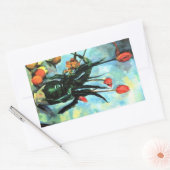 ポール・セザンヌによる花瓶のチューリップヴィンテージ・アート 長方形シール (封筒)