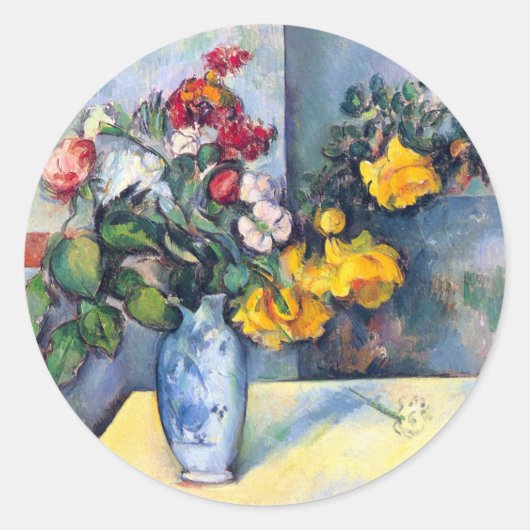ポール・セザンヌによる花瓶の静物画 ラウンドシール (正面)