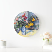 ポール・セザンヌによる花瓶の静物画 ラージ壁時計 (ホーム)