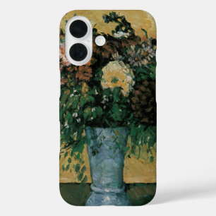 ポール・セザンヌによる青い花瓶の花 ヴィンテージアート iPhone 16ケース