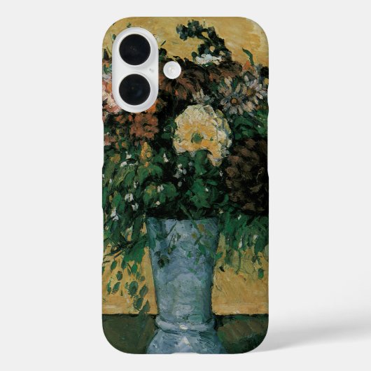 ポール・セザンヌによる青い花瓶の花 ヴィンテージアート Case-Mate iPhoneケース (裏面)