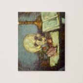 ポール・セザンヌによる静物画（スカル、キャンドル、書籍） ジグソーパズル (縦)