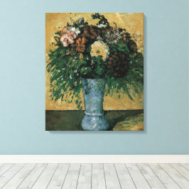 ポール・セザンヌのブルーの花瓶の花(ヴィンテージアート) キャンバスプリント