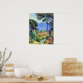 ポール・セザンヌの土地風景 ポスター (キッチン)