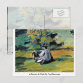 ポール・セザンヌの画家 ポストカード (正面/裏面)