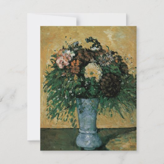 ポール・セザンヌの青い花瓶の花(ヴィンテージアート) (正面)