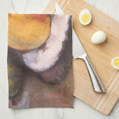 ポール・セザンヌの静物画（クエンシ、リンゴ、梨） キッチンタオル (四つ折り)