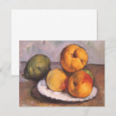 ポール・セザンヌの静物画（クエン、リンゴ、梨） (正面/裏面)