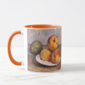 ポール・セザンヌの静物画（ブドウ、リンゴ、梨） マグカップ (左)