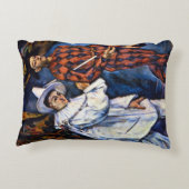 ポール・セザンヌの「マルディ・グラ ピエロとアルレキン」 アクセントクッション (裏面)