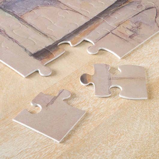 ポール・セザンヌの「木々の間から見る風景」ヴィンテージ・アート ジグソーパズル (側面)