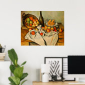 ポール・セザンヌはまだリンゴのバスケットを持って生きている ポスター (ホームオフィス)