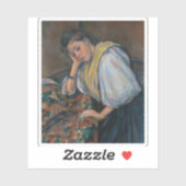 ポール・セザンヌイタリアン – テーブルの若い女性 シール (シート)