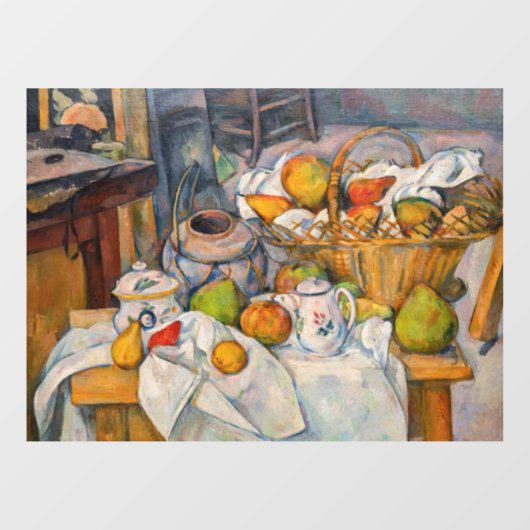 ポール・セザンヌ - かごのある静物画 ウィンドウサイン (シート)