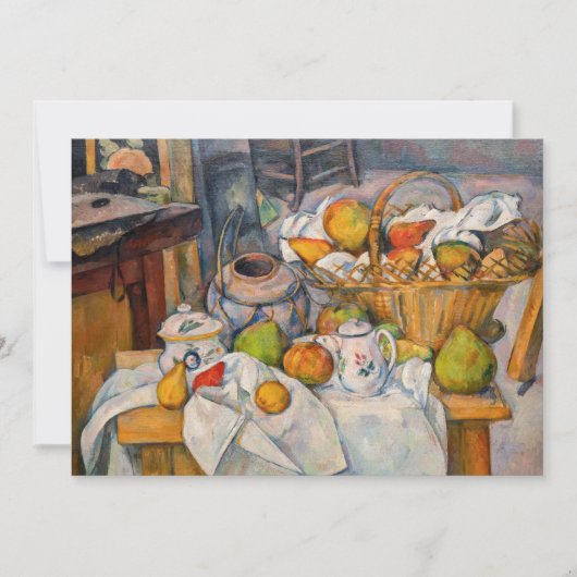 ポール・セザンヌ - かごのある静物画 サンキューカード (正面)