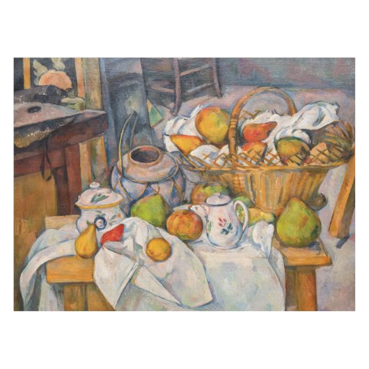 ポール・セザンヌ - かごのある静物画 テーブルクロス (正面(横))