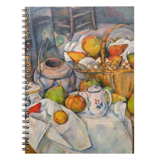 ポール・セザンヌ - かごのある静物画 ノートブック (正面)