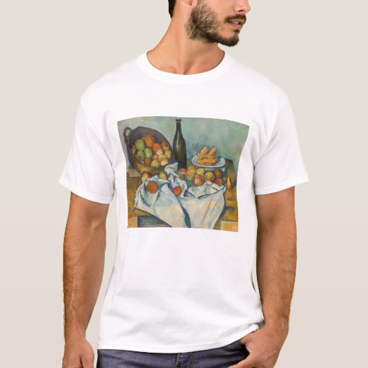 ポール・セザンヌ - りんごの籠 Tシャツ (正面)