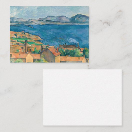 ポール・セザンヌ - エスタックから見たマルセイユ湾 ノートカード (正面/裏面)
