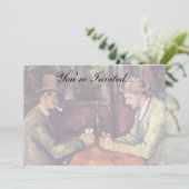 ポール・セザンヌ - 『カードを遊ぶ人々』 美術 絵画 招待状 (スタンド正面)