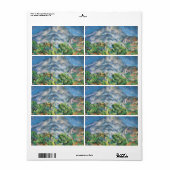 ポール・セザンヌ・ソロネット上空のモントサントビクトワール ラベル (フルシート)