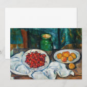 ポール・セザンヌ - チェリーと桃の静物 招待状 (正面/裏面)