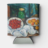 ポール・セザンヌ - チェリーと桃の静物 缶クーラー (正面)