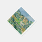 ポール・セザンヌ - プロヴァンスの家々、リアウ谷 スタンダードカクテルナプキン (角)